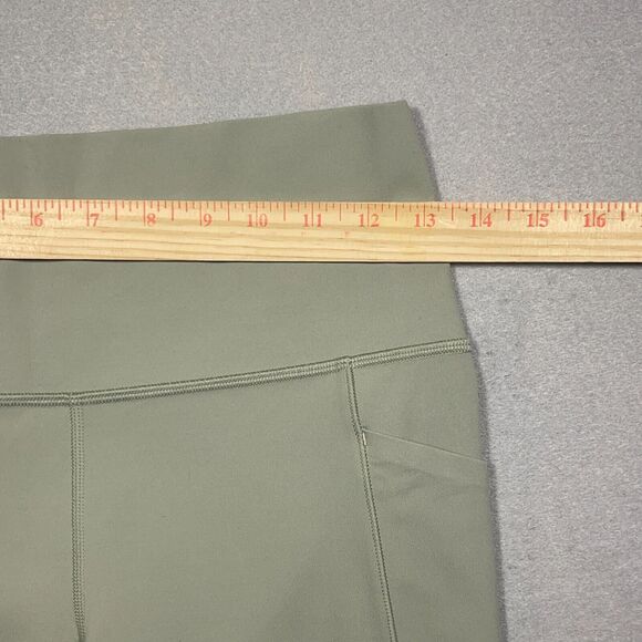 Athleta Legging Women Petite Medium MP Green‎ Salutation Stash Pocket Cinch 7/8 - Picture 5 of 13